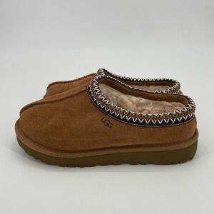 UGG Tasman Suede Slippers Chestnut Brown Embroidered Braid 5955 Womens 7